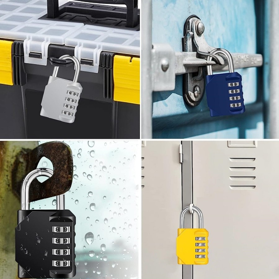 ENIGMA-Vorhaengeschloss-4-stelliges-Zahlenschloss-Zahlencode-aenderbar-viele-Farben