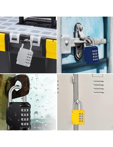 ENIGMA-Vorhaengeschloss-4-stelliges-Zahlenschloss-Zahlencode-aenderbar-viele-Farben