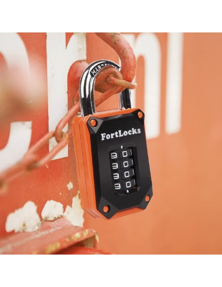 FortLocks-Vorhaengeschloss-4-stelliges-Zahlenschloss-Baustellenschloss-orange