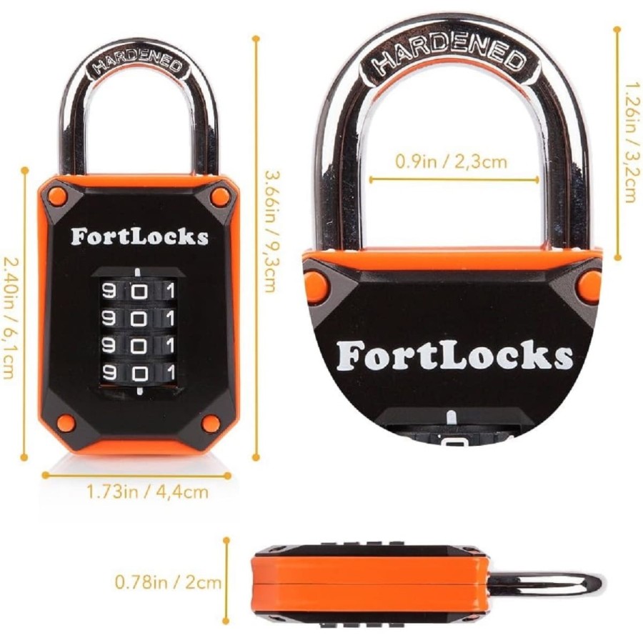 FortLocks-Vorhaengeschloss-4-stelliges-Zahlenschloss-Zahlencode-veraenderbar-orange