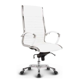 CRAFTMAX-Bueroledersessel-Chefsessel-Chrome-mit-Echt-Leder-weiss