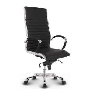 CRAFTMAX-Bueroledersessel-Chefsessel-Chrome-mit-Echt-Leder-schwarz