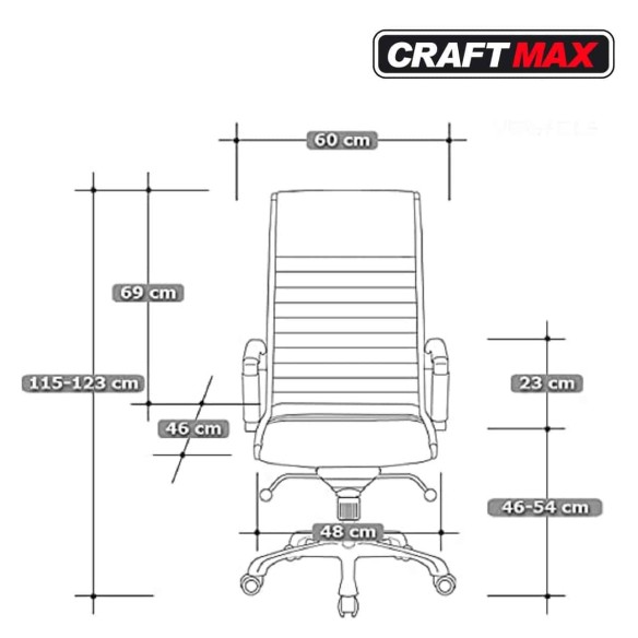 CRAFTMAX-Bueroledersessel-Chefsessel-Chrome-mit-Echt-Leder-korallrot-5