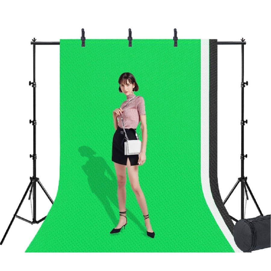 Fotostudio-Hintergrundsystem-fuer-Produktfotografie-Portrait-Videoaufnahme-Leinwand-Hintergrund-Set-7
