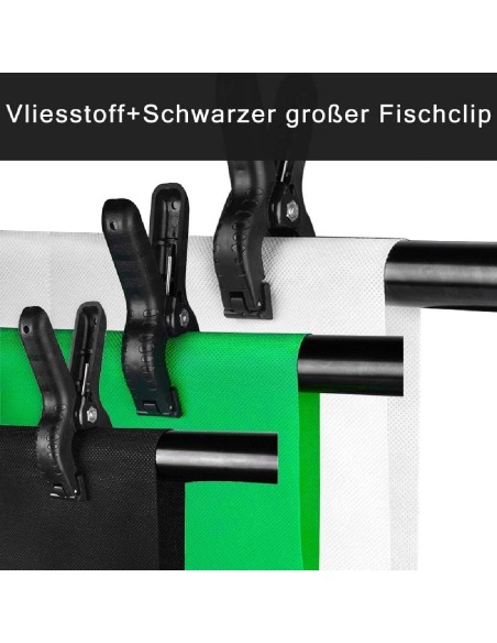 Fotostudio-Hintergrundsystem-fuer-Produktfotografie-Portrait-Videoaufnahme-Leinwand-Hintergrund-Set-3