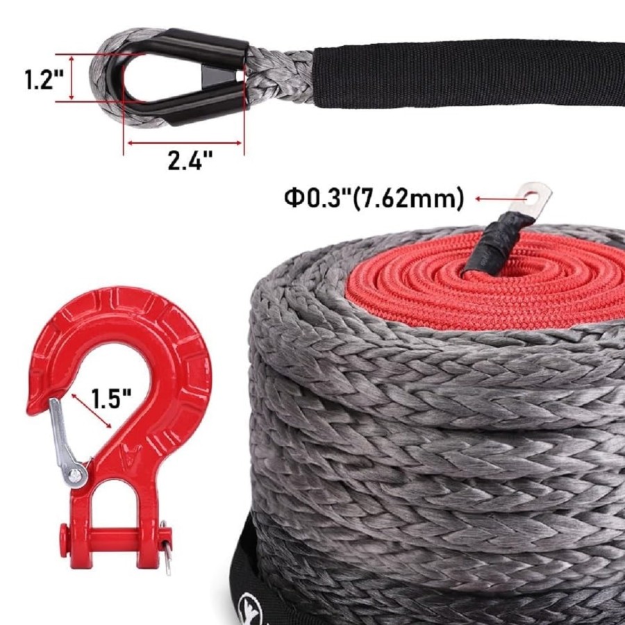 UHMWPE-Synthetik-Kunststoff-Seil-10mm-28m-9.299kg-20.500lbs-Anhaengerseil-fuer-Fahrzeugwinde-8