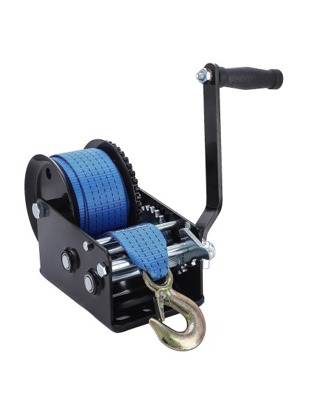 CRAFTMAX-Gurtwinde-mechanisch-1.365kg-3.000Ibs-Zuglast-10m-Polyester-Seilzug-1
