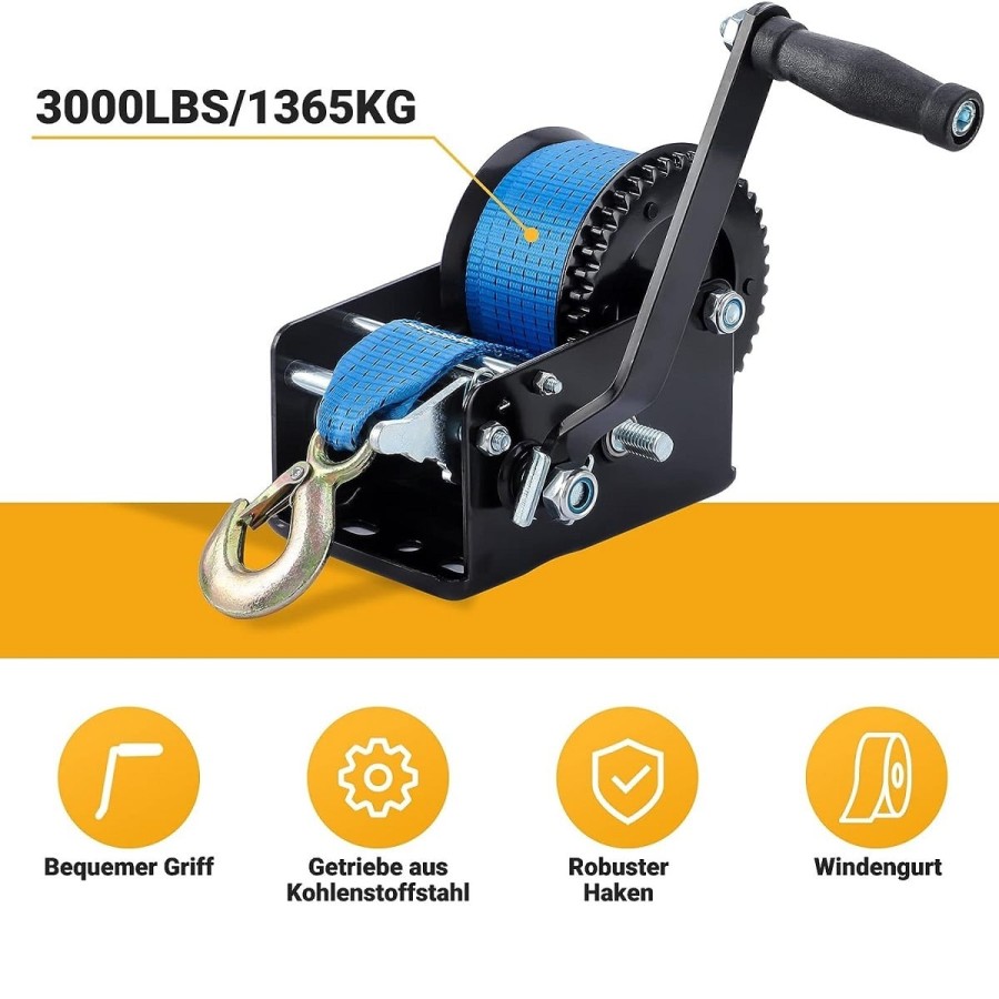 CRAFTMAX-Gurtwinde-mechanisch-1.365kg-3.000Ibs-Zuglast-10m-Polyester-Seilzug-2