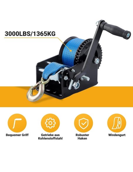 CRAFTMAX-Gurtwinde-mechanisch-1.365kg-3.000Ibs-Zuglast-10m-Polyester-Seilzug-2