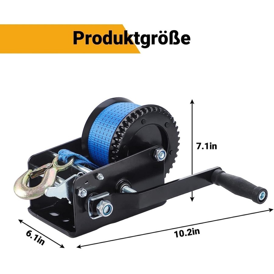 CRAFTMAX-Gurtwinde-mechanisch-1.365kg-3.000Ibs-Zuglast-10m-Polyester-Seilzug-6