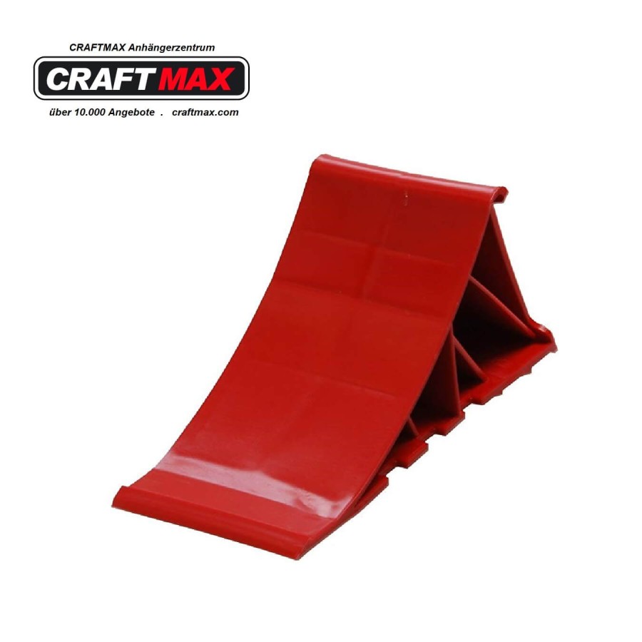 CRAFTMAX-Anhaenger-Bremsklotz-Unterlegkeil-rot
