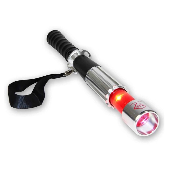 CRAFTMAX-Schlagstock-Hochleistungs-LED-Stab-Taschenlampe-Stroboskoplicht-und-roter-Blitzer