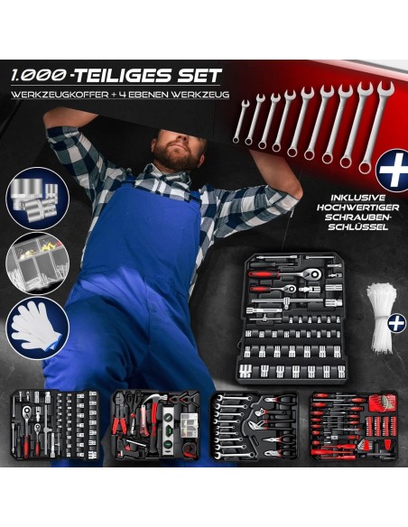 CRAFTMAX-1000-teiliges-Werkzeug-Set-im-ALU-Werkzeugkoffer-Trolley