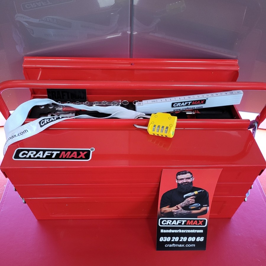 CRAFTMAX-Metall-Werkzeugkoffer_100-teiliges_Werkzeug-Set_rot