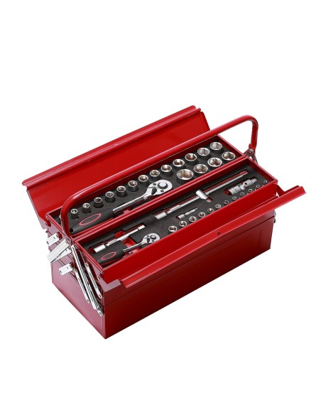 Metall-Werkzeugkoffer_mit_100-teiligem_Werkzeug-Set_rot