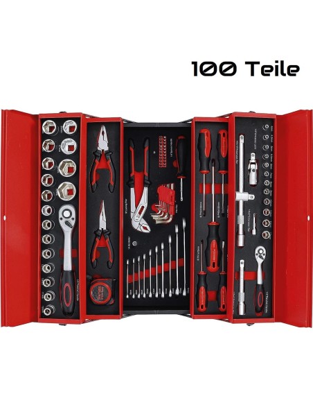 Metall-Werkzeugkoffer_100-teiliges_Werkzeug-Set_rot