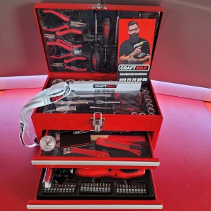 CRAFTMAX-160tlg.-Metall-Werkzeugbox-mit-Schubfaecher-Werkzeug-Akkuschrauber-1 2