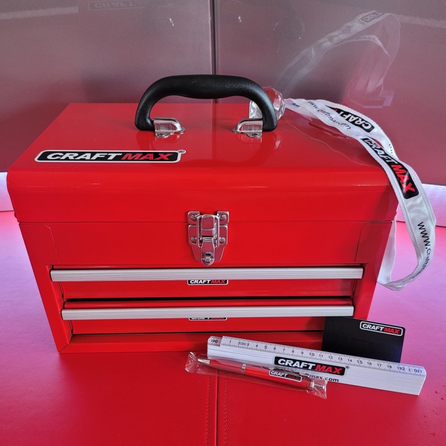 CRAFTMAX-160-tlg.-Metall-Werkzeugbox-Schubfaecher-Werkzeug-Akkuschrauber-1
