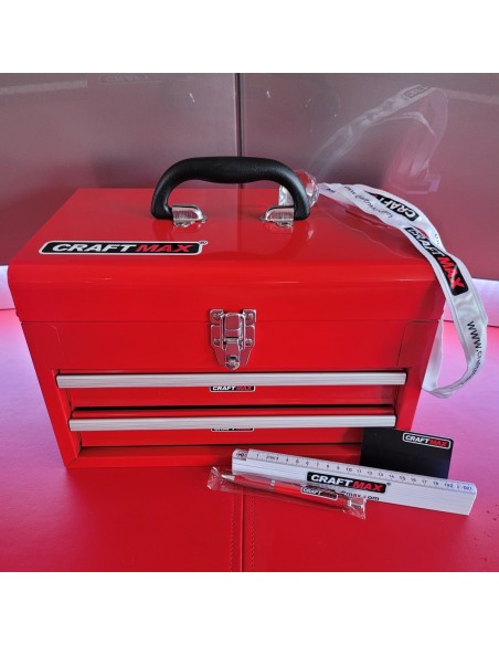 CRAFTMAX-160-tlg.-Metall-Werkzeugbox-Schubfaecher-Werkzeug-Akkuschrauber-1
