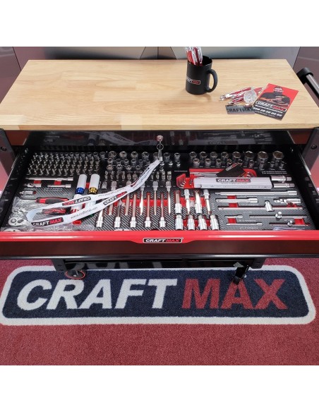 CRAFTMAX-Premium-Werkstattwagen-mit-12-Schubfaecher-inkl.-hochwertigem-Werkzeug-4