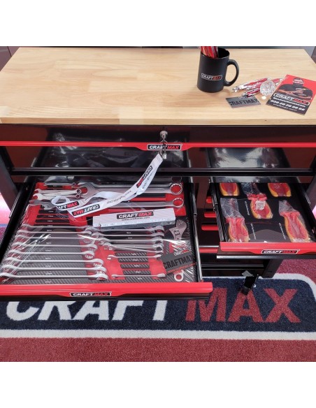 CRAFTMAX-Premium-Werkstattwagen-mit-12-Schubfaecher-inkl.-hochwertigem-Werkzeug-5