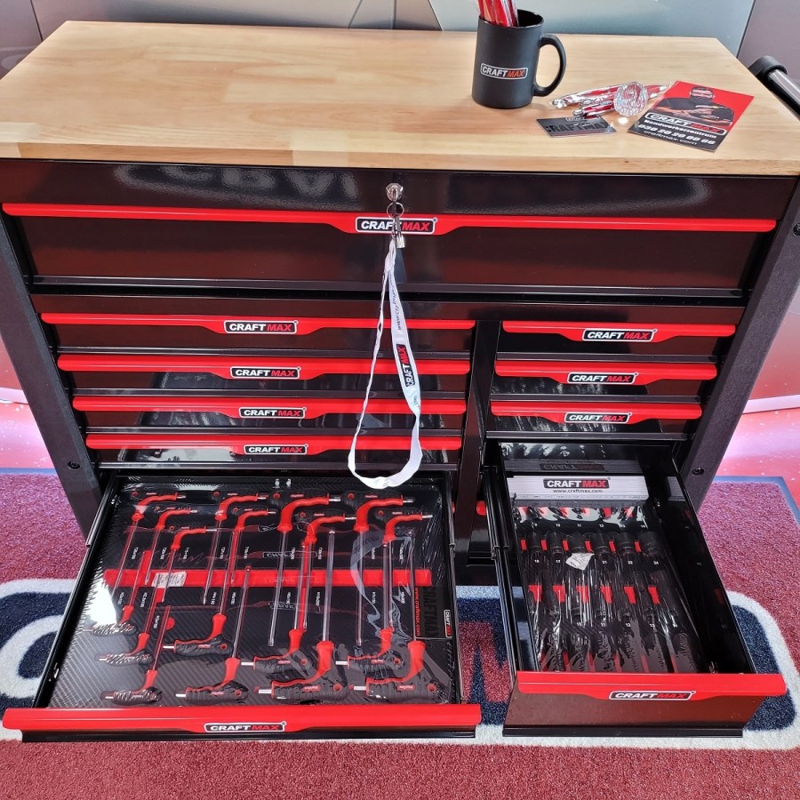 CRAFTMAX-Premium-Werkstattwagen-mit-12-Schubfaecher-inkl.-hochwertigem-Werkzeug-8