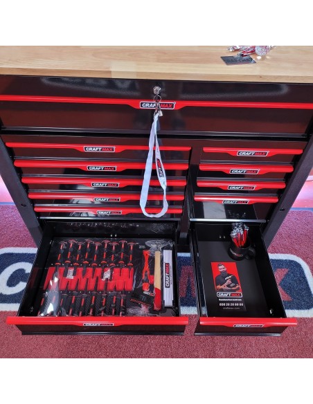 CRAFTMAX-Premium-Werkstattwagen-mit-12-Schubfaecher-inkl.-hochwertigem-Werkzeug-9