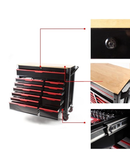 CRAFTMAX-Premium-Werkstattwagen-mit-12-Schubfaecher-inkl.-hochwertigem-Werkzeug-3