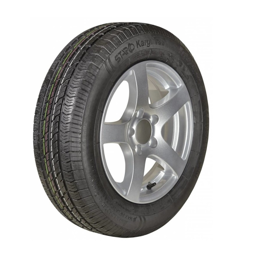 ALU-Komplettrad-195-50-R13-Reifen-Felge-fuer-PKW-Anhaenger-silver-1