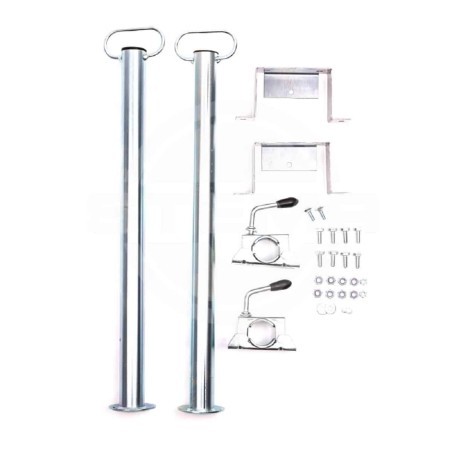 Seiten-Stuetze-O-48-mm-mit-Distanzstueck-und-Klemmhalter-fuer-PKW-Anhaenger-Laenge-75cm-3