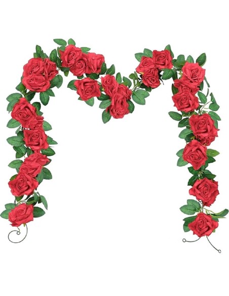 Rote-Rosen-Kunstblumen-haengende-Girlande-Deko-fuer-Hochzeit-Tempel-Ritual-6m-1