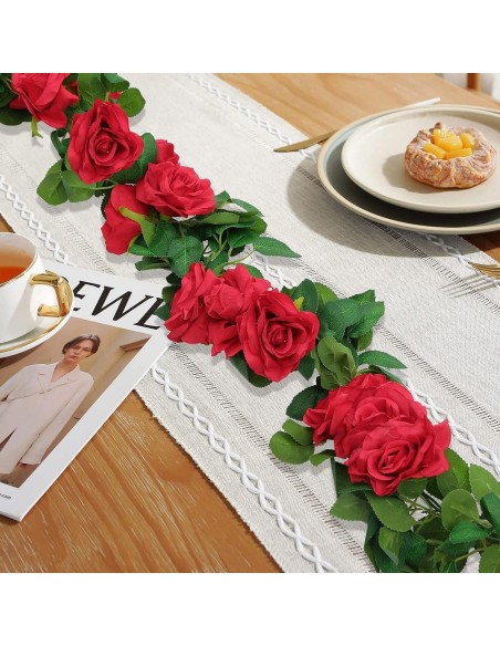 Rote-Rosen-Kunstblumen-haengende-Girlande-Deko-fuer-Hochzeit-Tempel-Ritual-6m-3