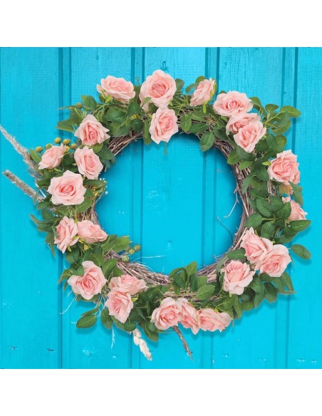Rosa-Rosen-Kunstblumen-haengende-Girlande-Deko-fuer-Hochzeit-Tempel-Ritual-6m-1