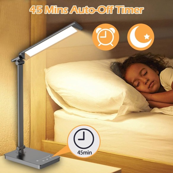 Rednerpult-Schreibtischlampe-LED-Dimmbar-5-Farben-10-Helligkeitsstufen-USB-Ladeanschluss-7