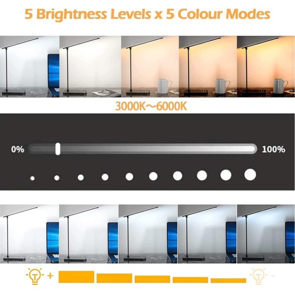 Rednerpult-Schreibtischlampe-LED-Dimmbar-5-Farben-10-Helligkeitsstufen-USB-Ladeanschluss-8
