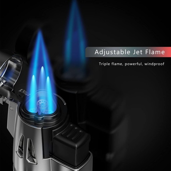 Zigarrenfeuerzeug-3-Jetflammen-nachfuellbares-Feuerzeug-Gasfeuerzeug-Metall-6