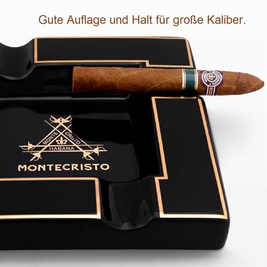MONTECHRISTO-Zigarrenaschenbecher-aus-Keramik-quadratisch-schwarz-gold-3