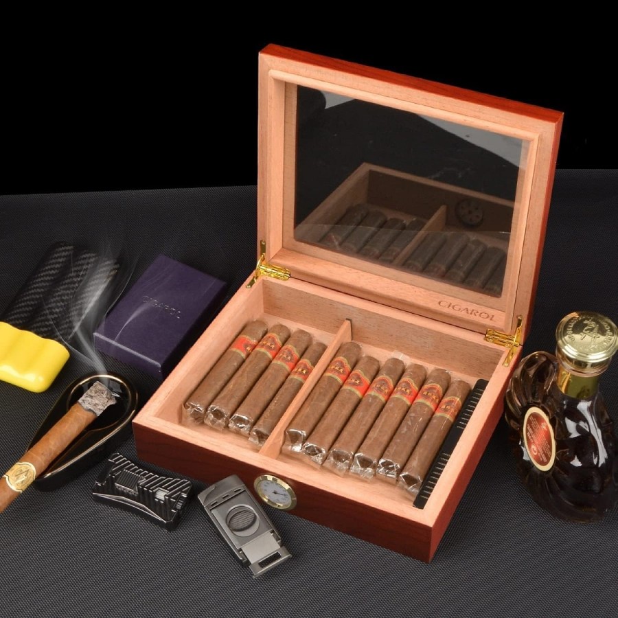 Zigarren-Humidor-mit-Befeuchter-und-Hygrometer-fuer-15-30-Zigarren-3