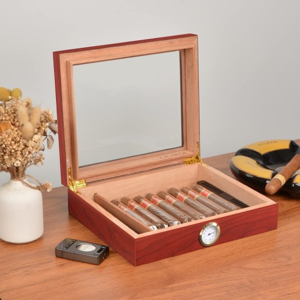 Zigarren-Humidor-mit-Befeuchter-und-Hygrometer-fuer-15-30-Zigarren-5