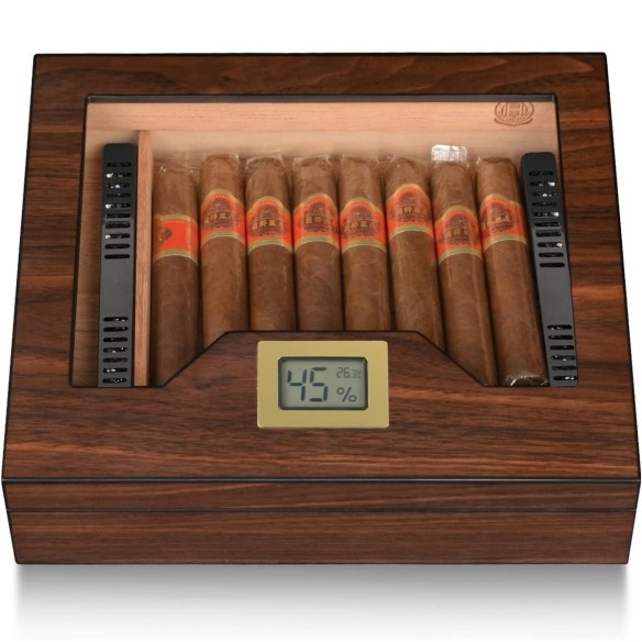 Zigarren-Humidor-mit-Befeuchter-und-Digital-Hygrometer-fuer-25-35-Zigarren-1