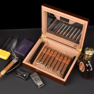 Zigarren-Humidor-mit-Befeuchter-und-Digital-Hygrometer-fuer-25-35-Zigarren-1 2