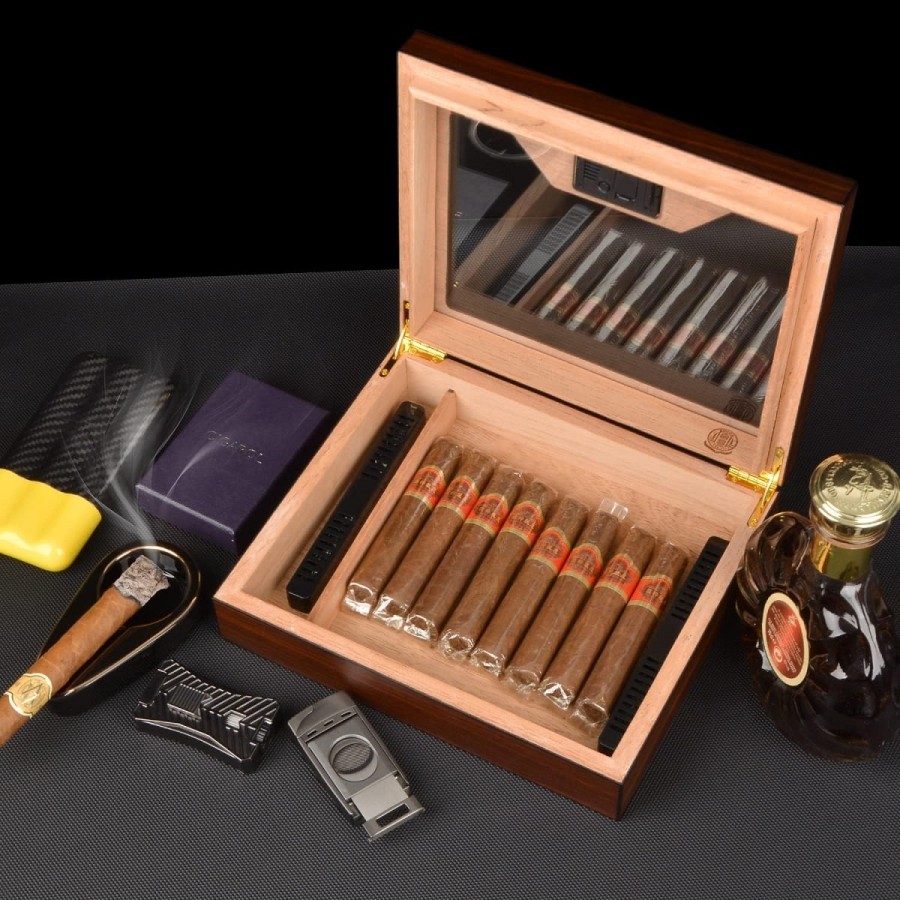 Zigarren-Humidor-mit-Befeuchter-und-Digital-Hygrometer-fuer-25-35-Zigarren-5
