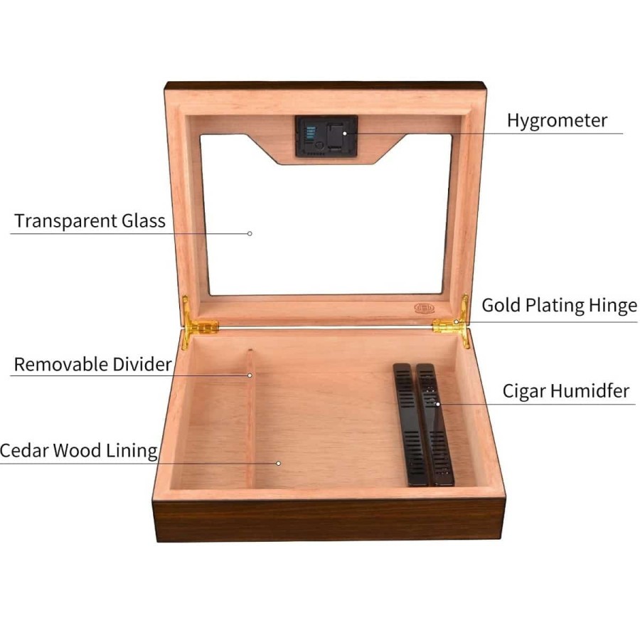 Zigarren-Humidor-mit-Befeuchter-und-Digital-Hygrometer-fuer-25-35-Zigarren-6
