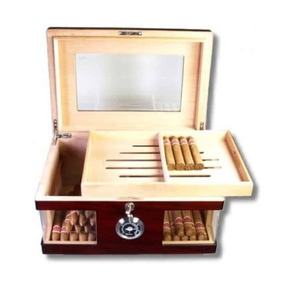 Zigarren-Humidor-mit-Kristallglas-Befeuchter-und-Hygrometer-bis-100-Zigarren-4