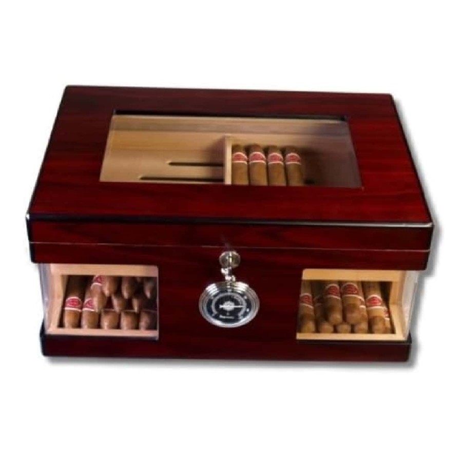 Zigarren-Humidor-mit-Kristallglas-Befeuchter-und-Hygrometer-bis-100-Zigarren-3