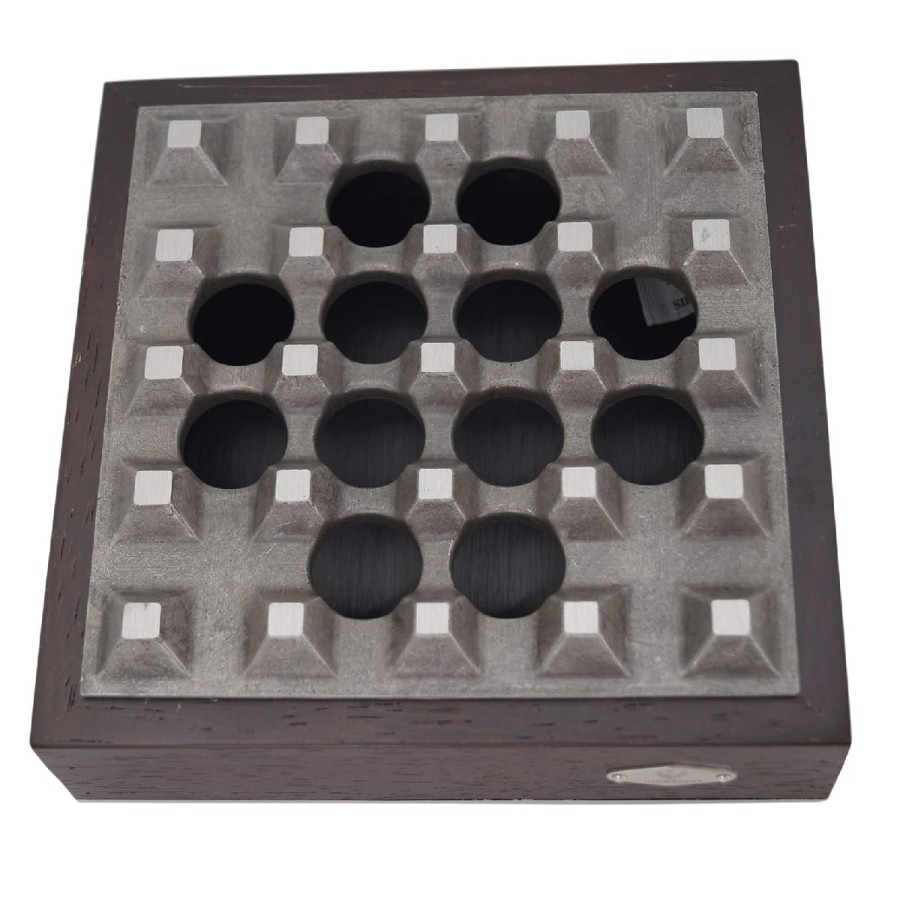 Zigarrenaschenbecher-schwer-massiv-aus-Holz-und-Metall-185x185mm-4