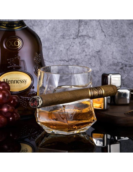 Kristall-Whiskyglaeser-mit-Zigarrenhalter-Eiswuerfel-Eiszange-aus-Edelstahl-4