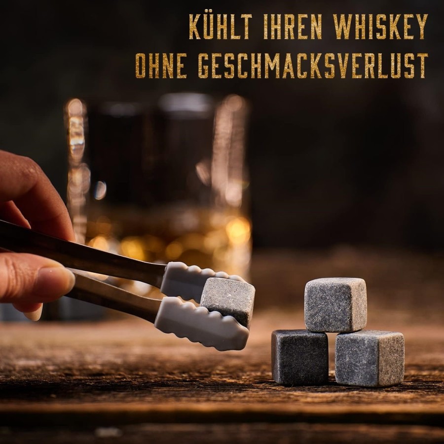Kristall-Whiskyglaeser-mit-Untersetzer-Eiswuerfel-Eiszange-aus-Edelstahl-Geschenkset-Holzkiste-3