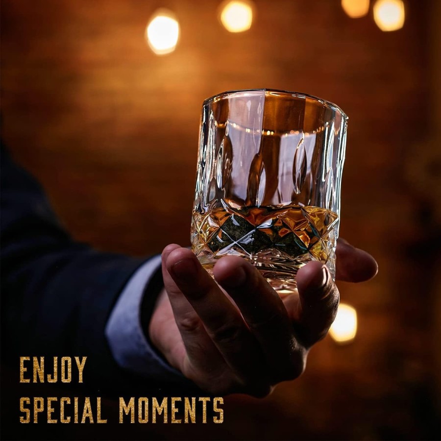 Kristall-Whiskyglaeser-mit-Untersetzer-Eiswuerfel-Eiszange-aus-Edelstahl-Geschenkset-Holzkiste-4