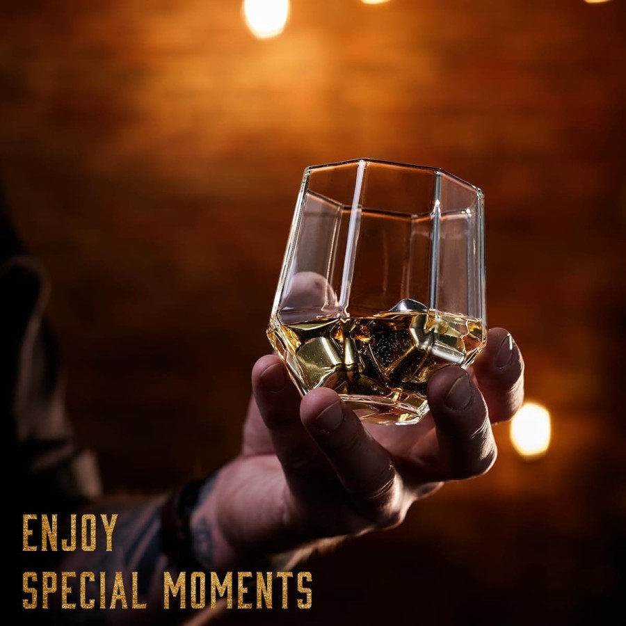 Kristall-Diamant-Whisky-Karaffe-inkl.-4-Whisky-Glaeser-4-Whisky-Steine-Ausgiesser-2